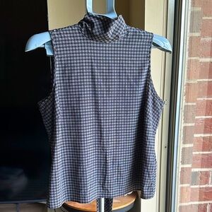 Jones New York Black and Gray Checkered Tank Top